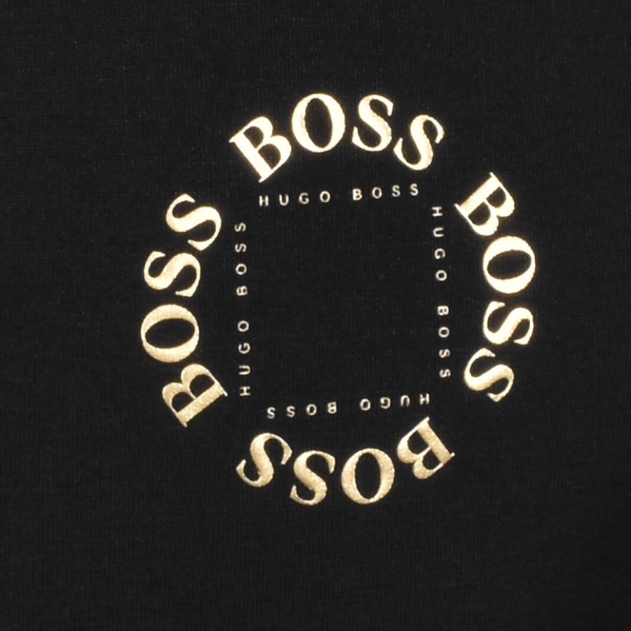 Alternative Image for ProductBOSS Athleisure Saggy Circle Full Zip Hoodie Black3